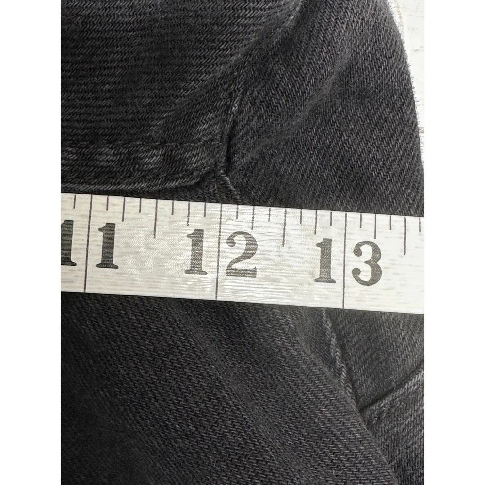 Zara Baggy Fit Paperbag Waist Carrot Leg Jeans Black Rigid Denim Womens 4 NEW - Picture 8 of 10